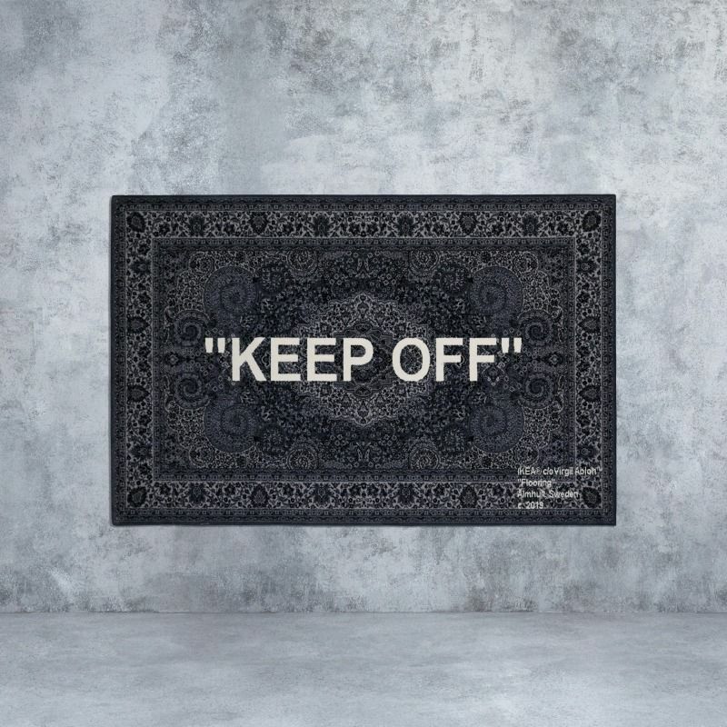 Authentic Virgil Abloh KEEP OFF Rug Carpet IKEA Off White: купить с  доставкой из США, цена 389 333 руб - (193670196694)